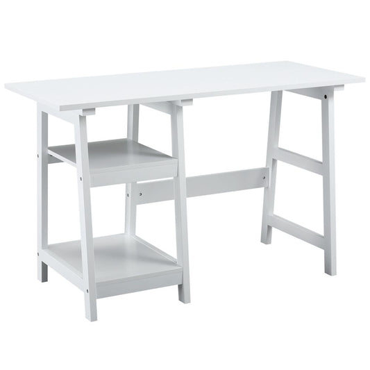 Desk with Storage — White