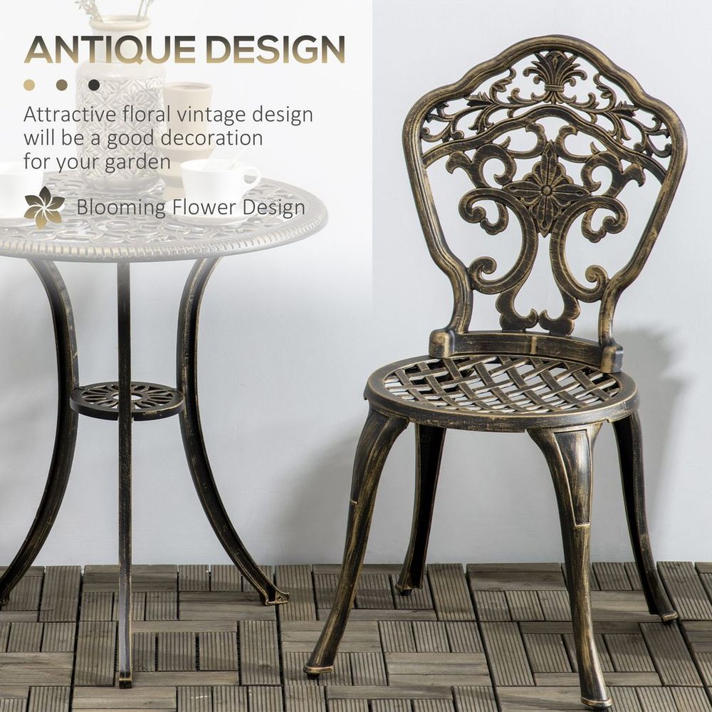 3-Piece Cast Aluminium Garden Bistro Set