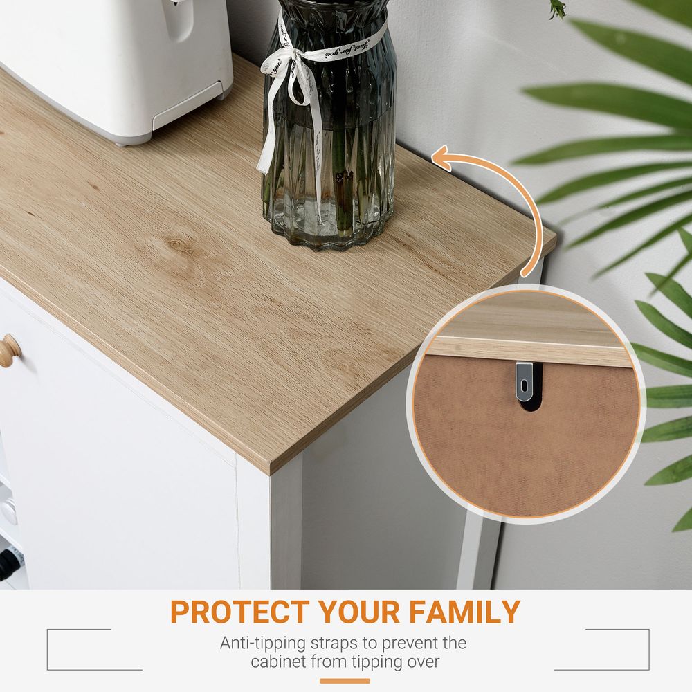 Kitchen Sideboard with 9-bottle Wine Rack