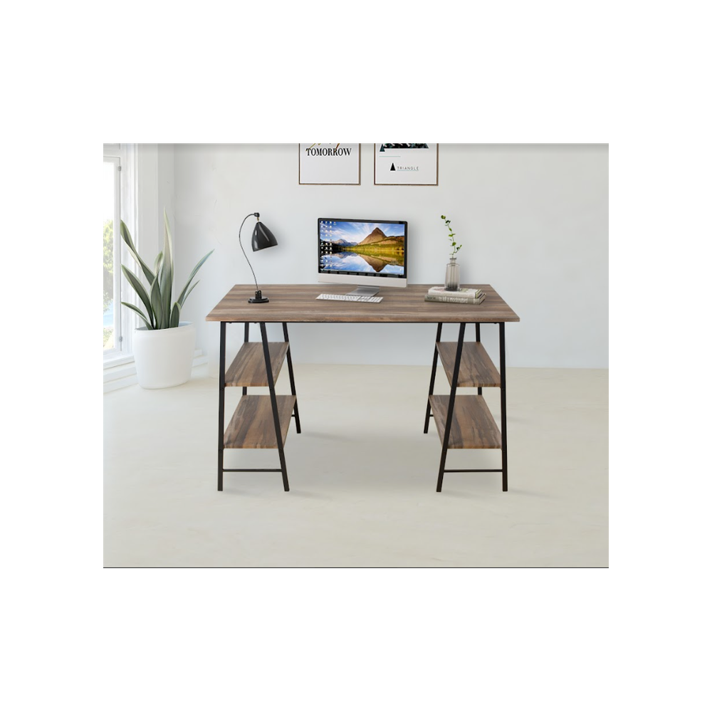 Home Office Desk with Both Side Shelf