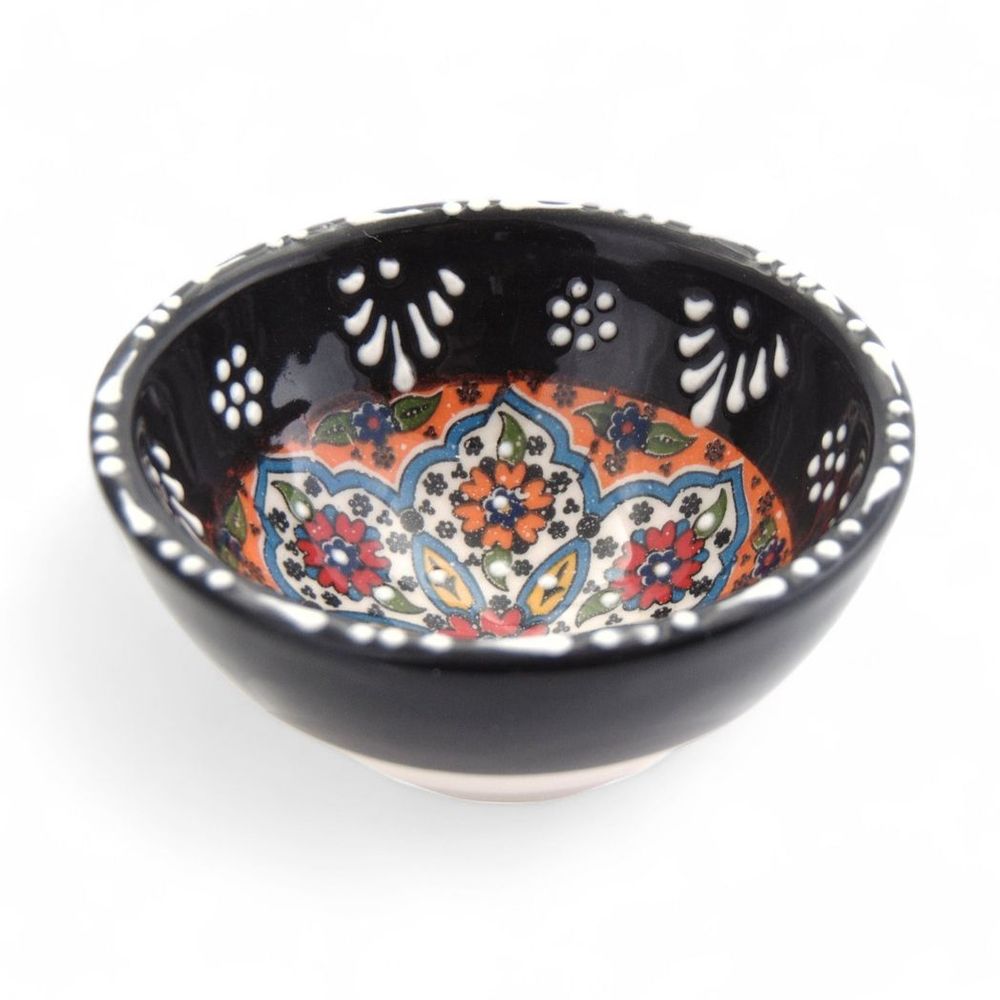Handmade Ceramic Bowl Mexican — Black