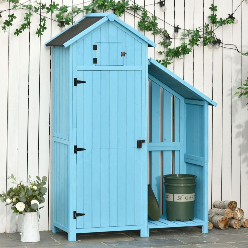 Garden Storage Shed with Firewood House