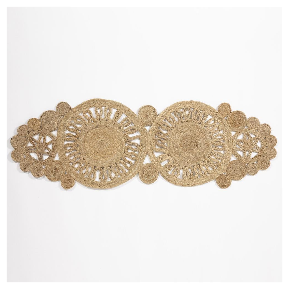 Trent Jute Crochet 115x40cm Natural Table Runner