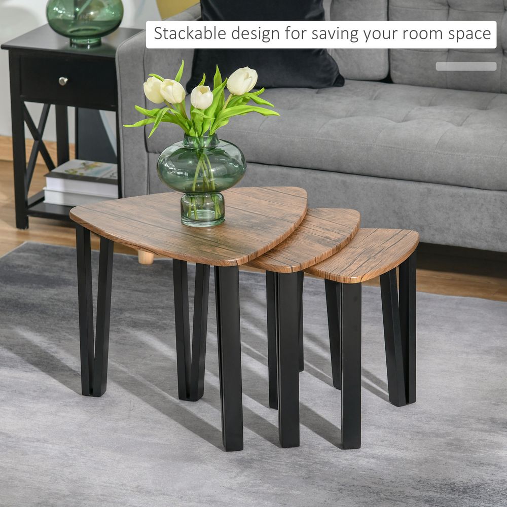 Stackable Coffee Table Set — Walnut