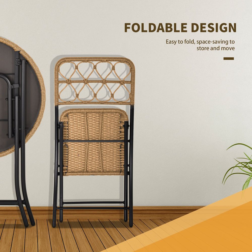 Hand Woven Rattan Wicker Table & Chairs