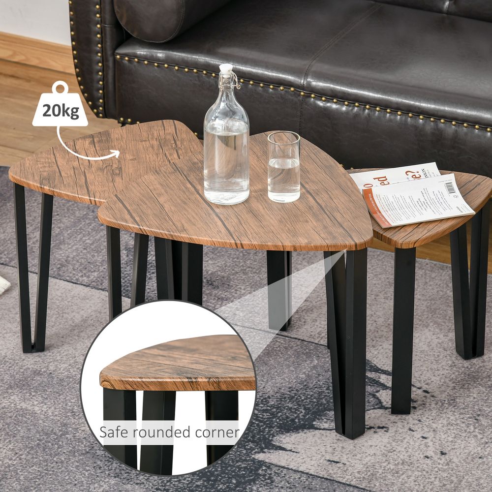 Stackable Coffee Table Set — Walnut