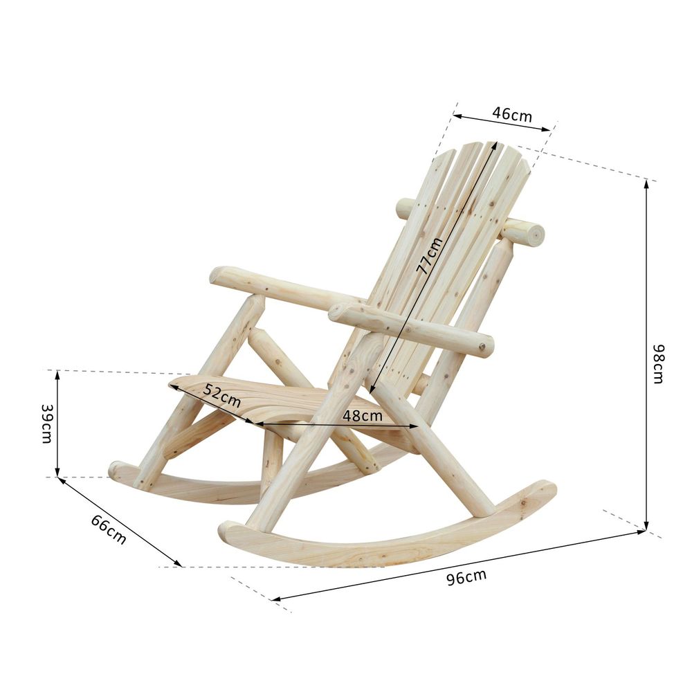 Cedar Wood Rocking Armchair