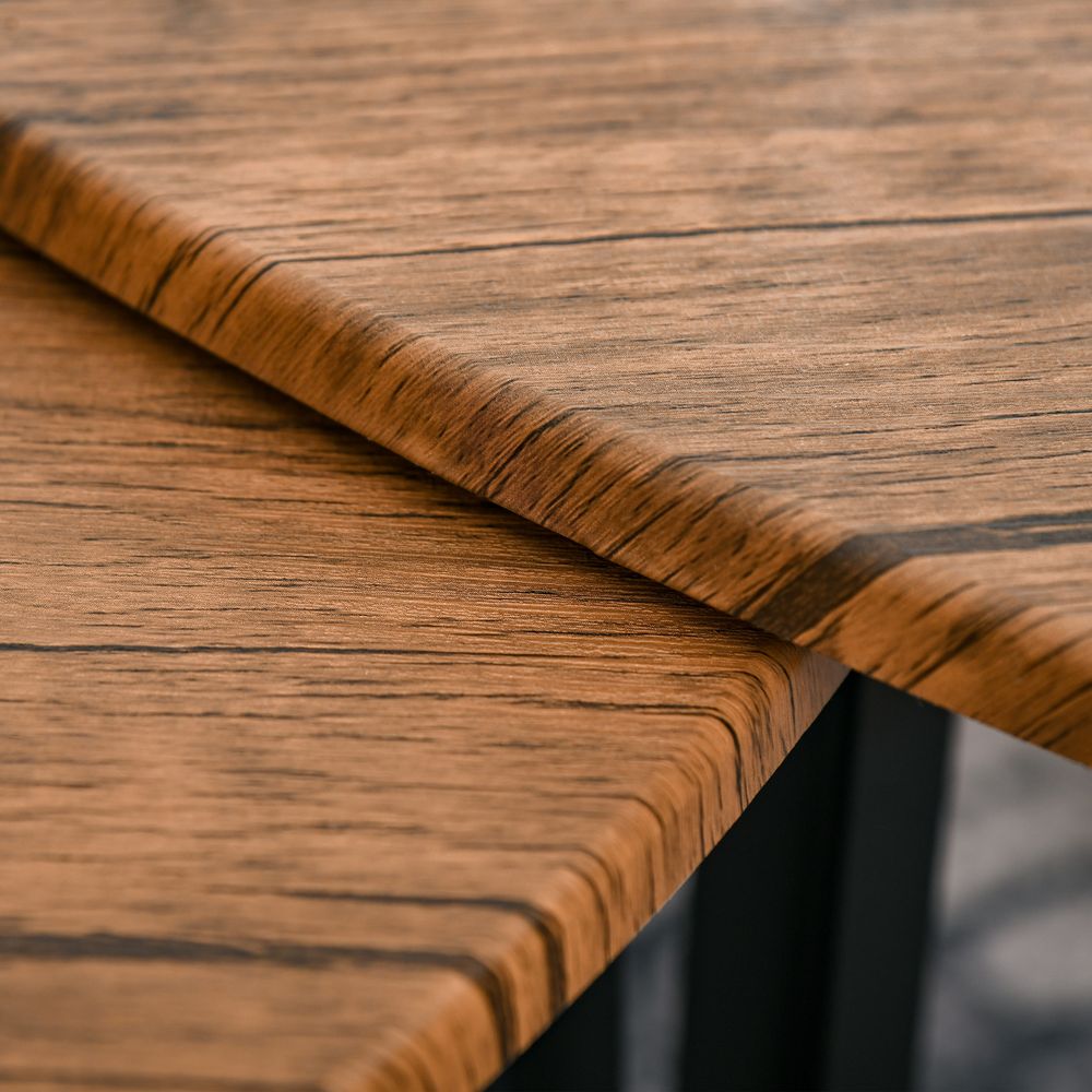 Stackable Coffee Table Set — Walnut