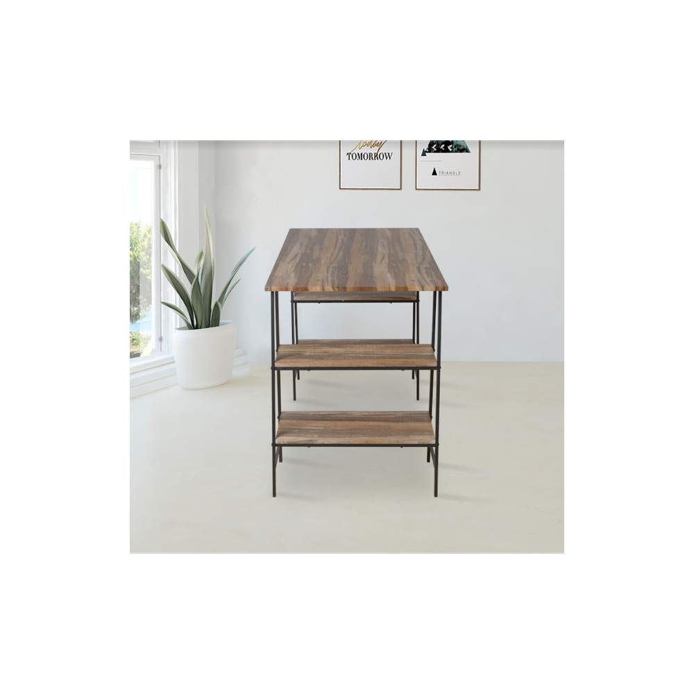 Home Office Desk with Both Side Shelf