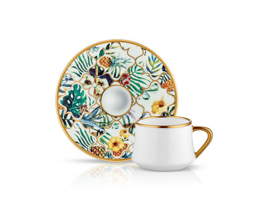 Sufi Coffee Cup and Saucer - Amazon Brasil - 90 cc