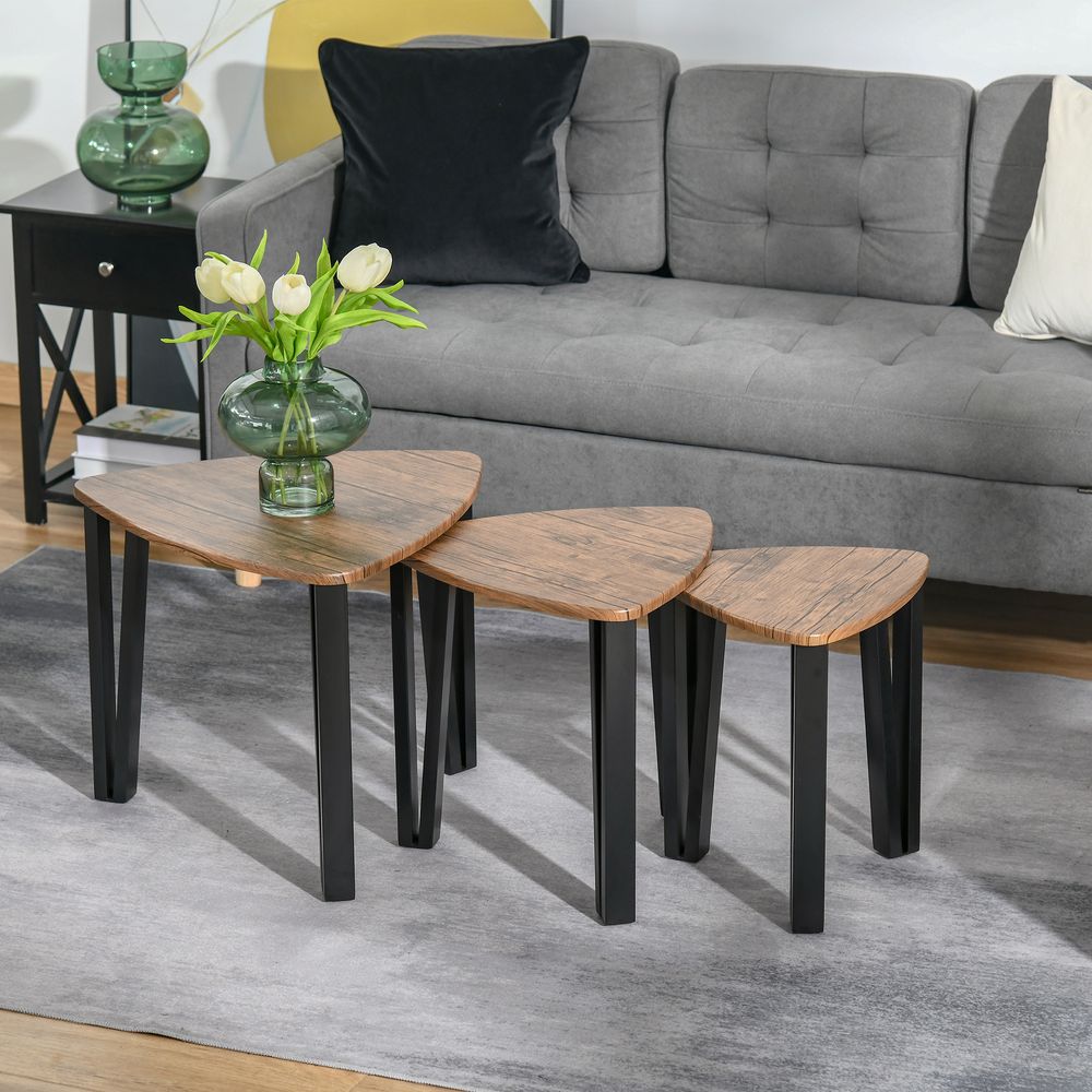 Stackable Coffee Table Set — Walnut