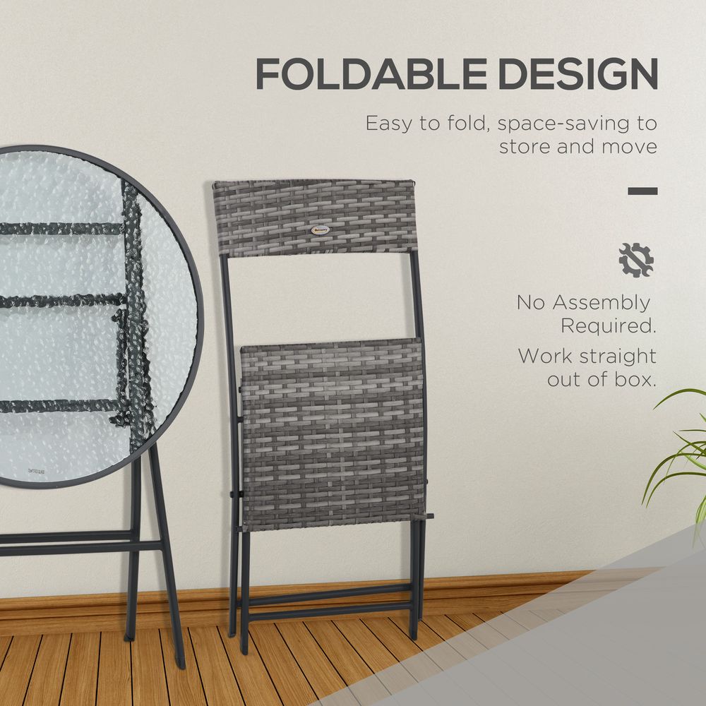 3-Piece Patio Wicker Bistro Set