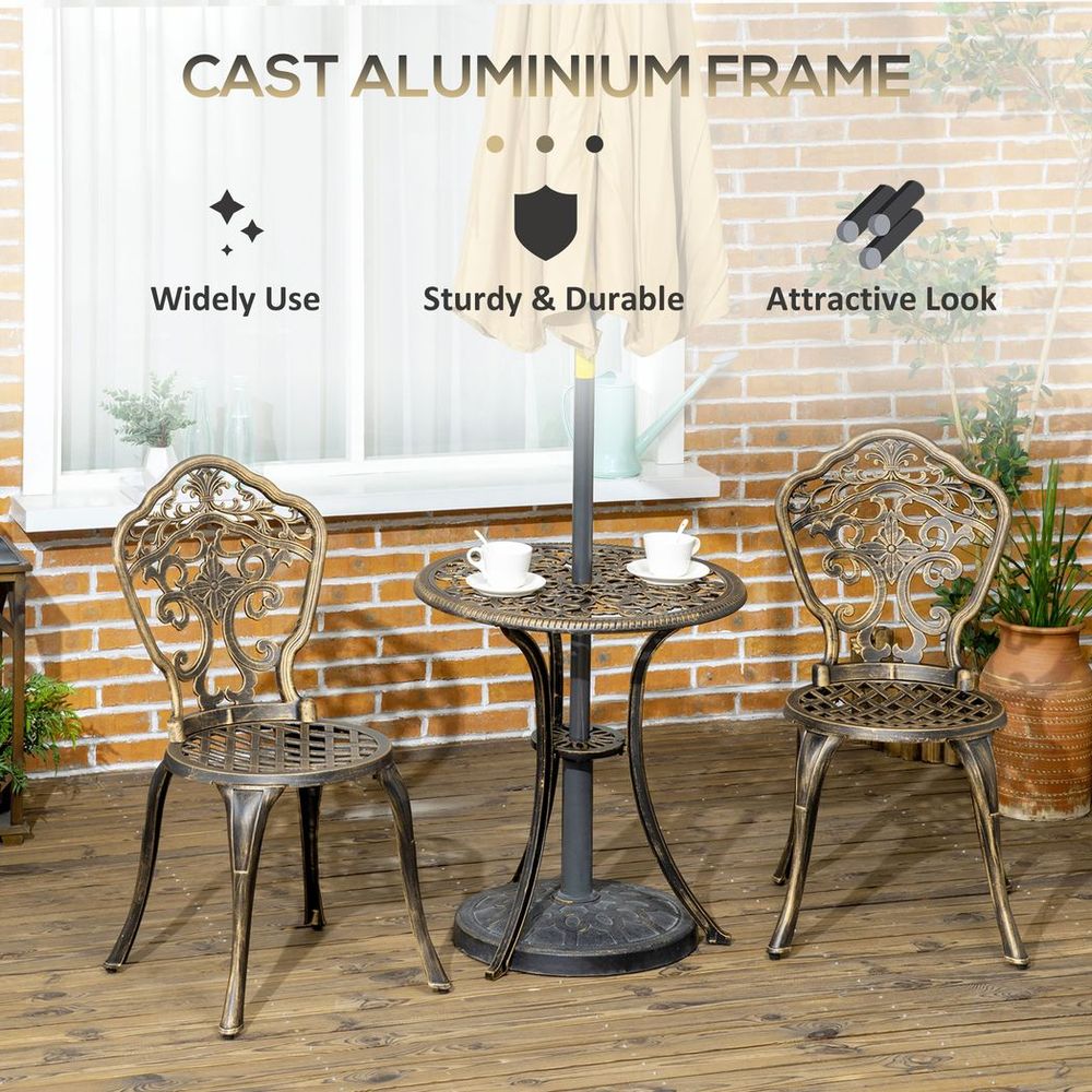 3-Piece Cast Aluminium Garden Bistro Set