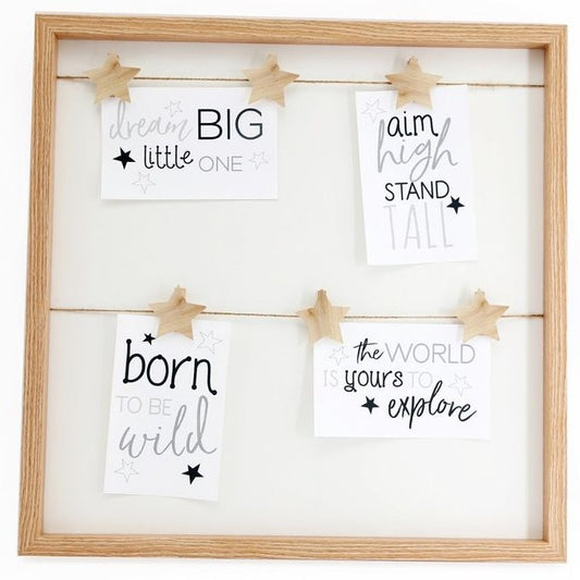 Square Photo Frame With Star Pegs