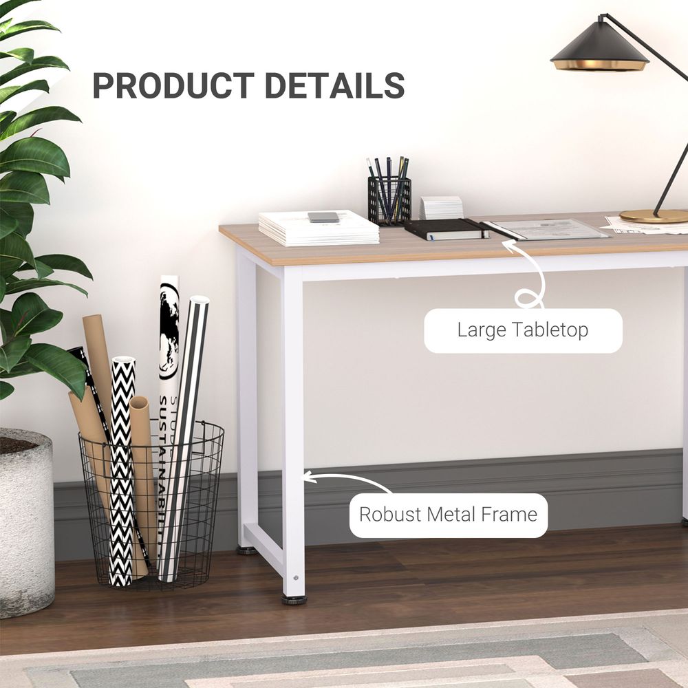 Desk with White Metal Frame