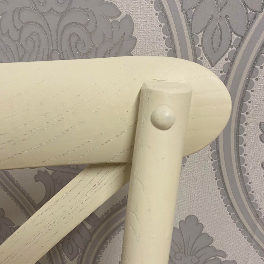 French Cross Back Chair — White