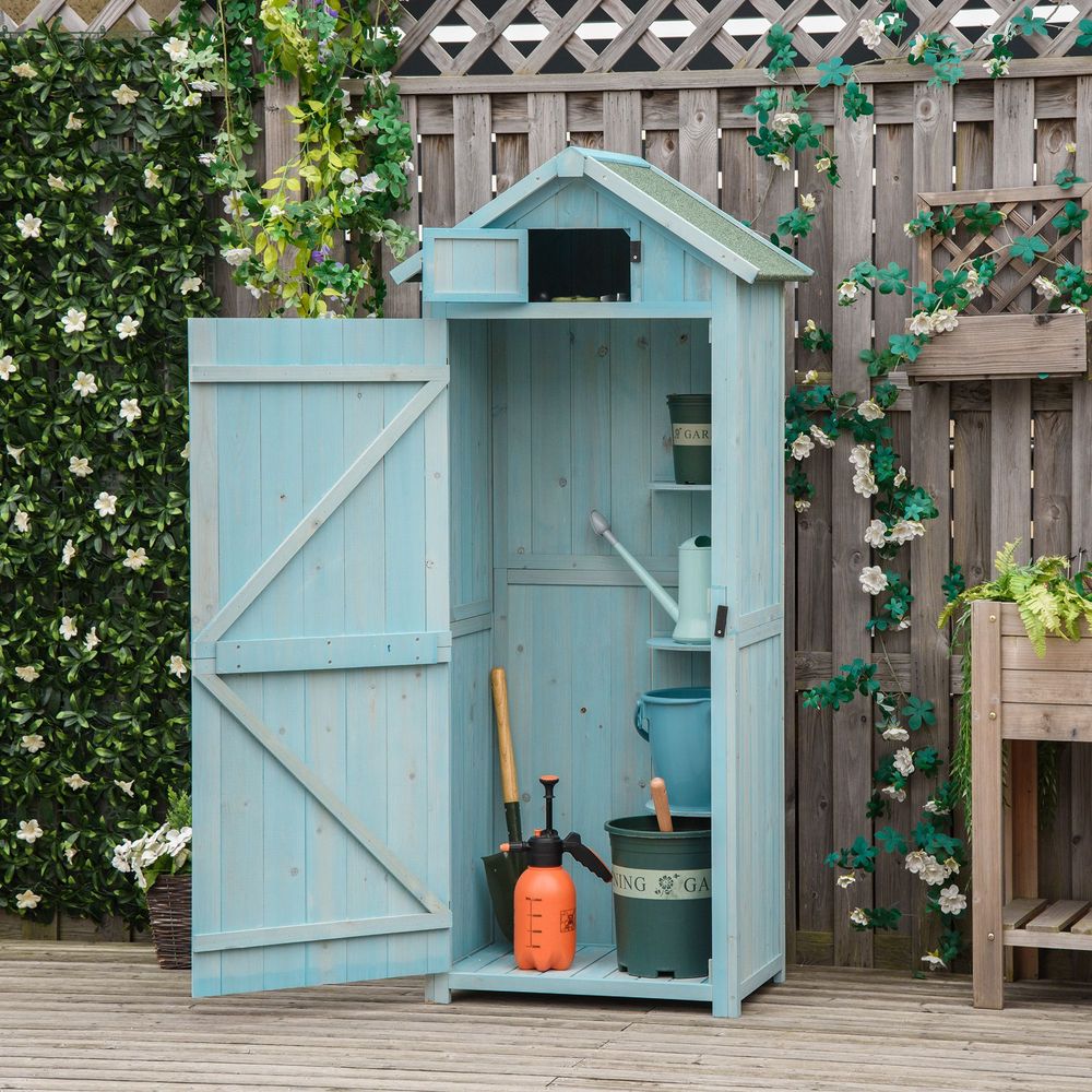Vertical Garden Shed with 3 X Shelves