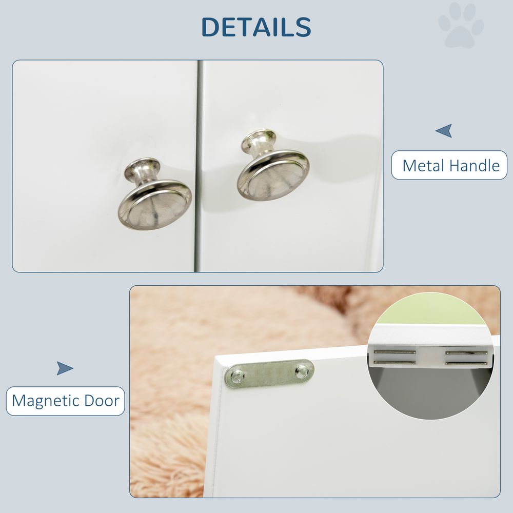 Raised Dog Bowls for Large Dogs  — White