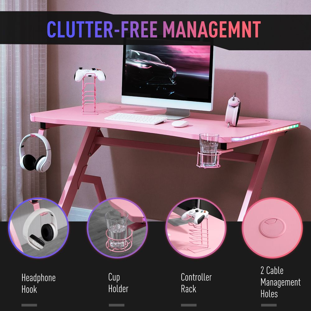 Home Office Desk — Pink