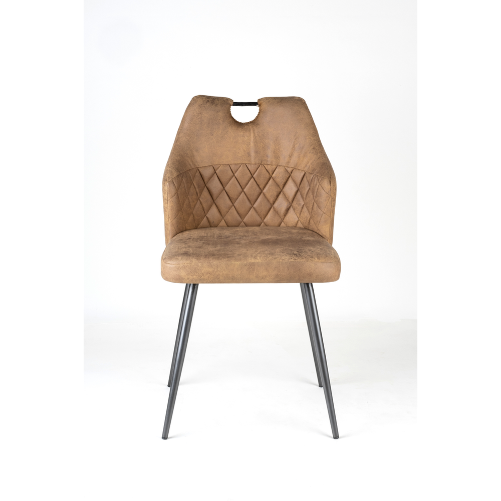 Leather Dining Chair — Brown